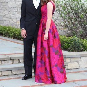 Adrianna Papell Formal Floral Evening Gown